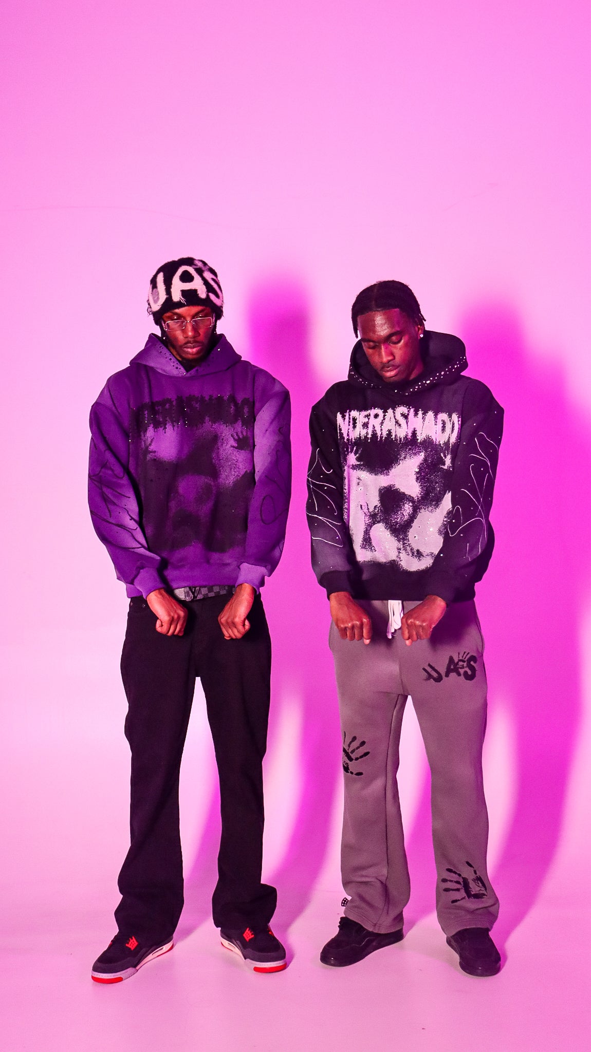 “A WORLD BETWEEN” RHINESTONE HOODIES