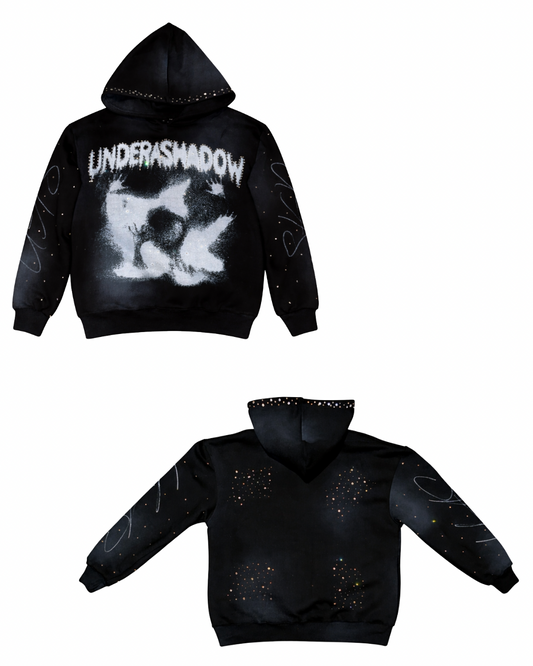 “A WORLD BETWEEN” RHINESTONE HOODIES