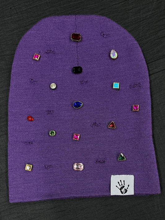 HALO RHINESTONE BEANIES CUSTOM COLOURS (PRE-ORDER)