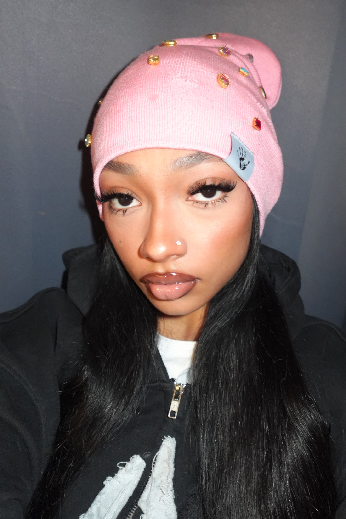 HALO RHINESTONE BEANIES