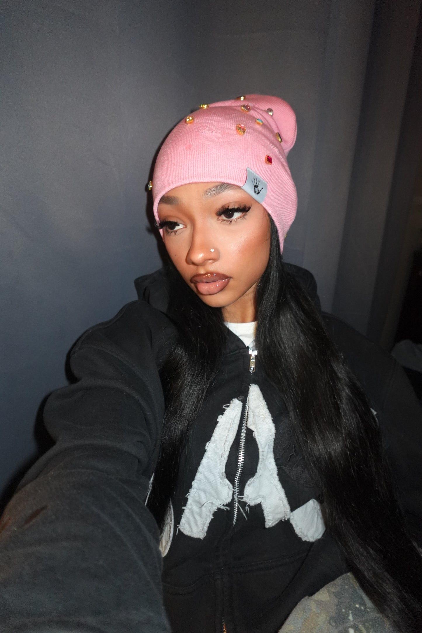 HALO RHINESTONE BEANIES